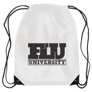 Small Hit Sports Pack Drawstring Bags Hit Promo White Single Color 
