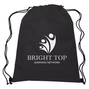 Non-Woven Hit Sports Pack Drawstring Bags Hit Promo Black Single Color 