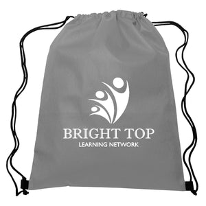 Non-Woven Hit Sports Pack Drawstring Bags Hit Promo Gray Single Color 