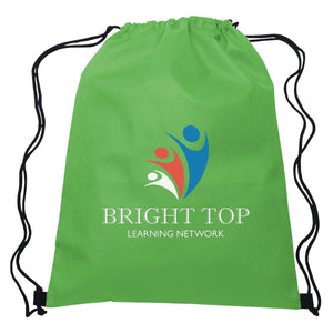Non-Woven Hit Sports Pack Drawstring Bags Hit Promo Lime Green Multi Color 