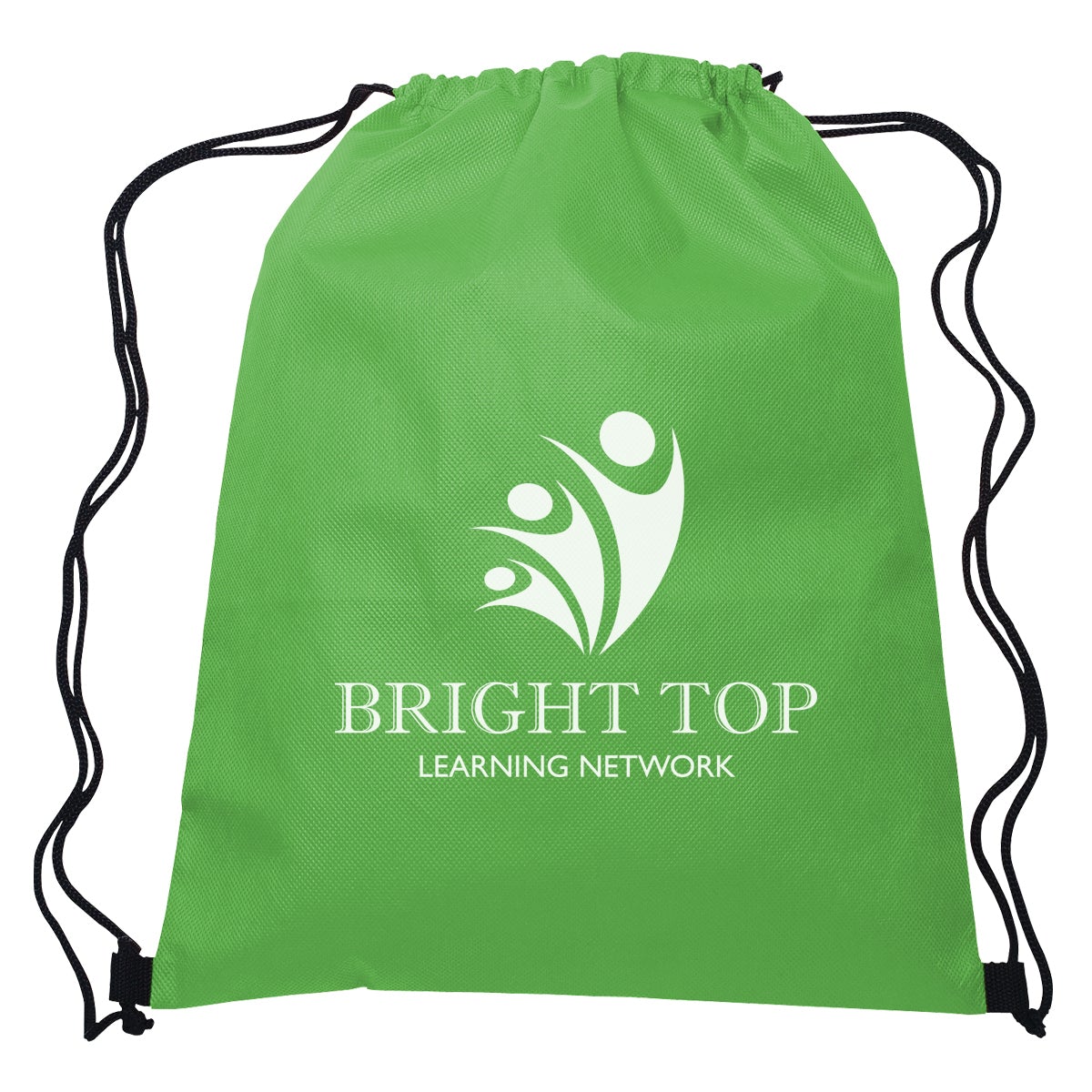 Non-Woven Hit Sports Pack Drawstring Bags Hit Promo Lime Green Single Color