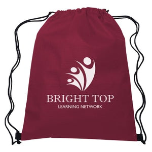Non-Woven Hit Sports Pack Drawstring Bags Hit Promo Maroon Single Color