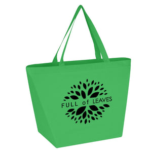 Non-Woven Shopper Tote Bag Kelly Green Multi Color 