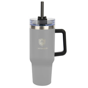 40 oz. Intrepid Stainless Steel Tumbler Coffee Mugs Hit Promo Gray Laser Engrave 