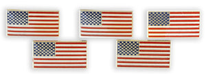 American Flag USA Enamel Diestruck Lapel Pin Gold Tone 13 Stripes 50 Stars Pin WizardPins 5 Pins 