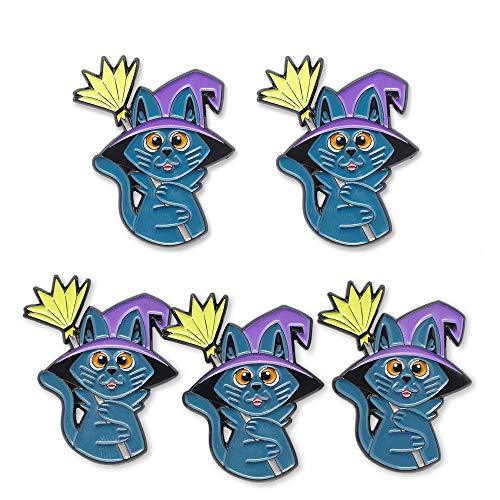 Cute Cat Witch Hat Enamel Pin Pin WizardPins 5 Pins 