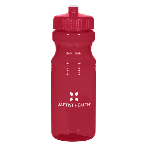 24 oz. Poly-clear™ Fitness Bottle Translucent Red Multi Color 