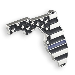 Florida State Shape Blue Line Lapel Pin Pin WizardPins 50 Pins 