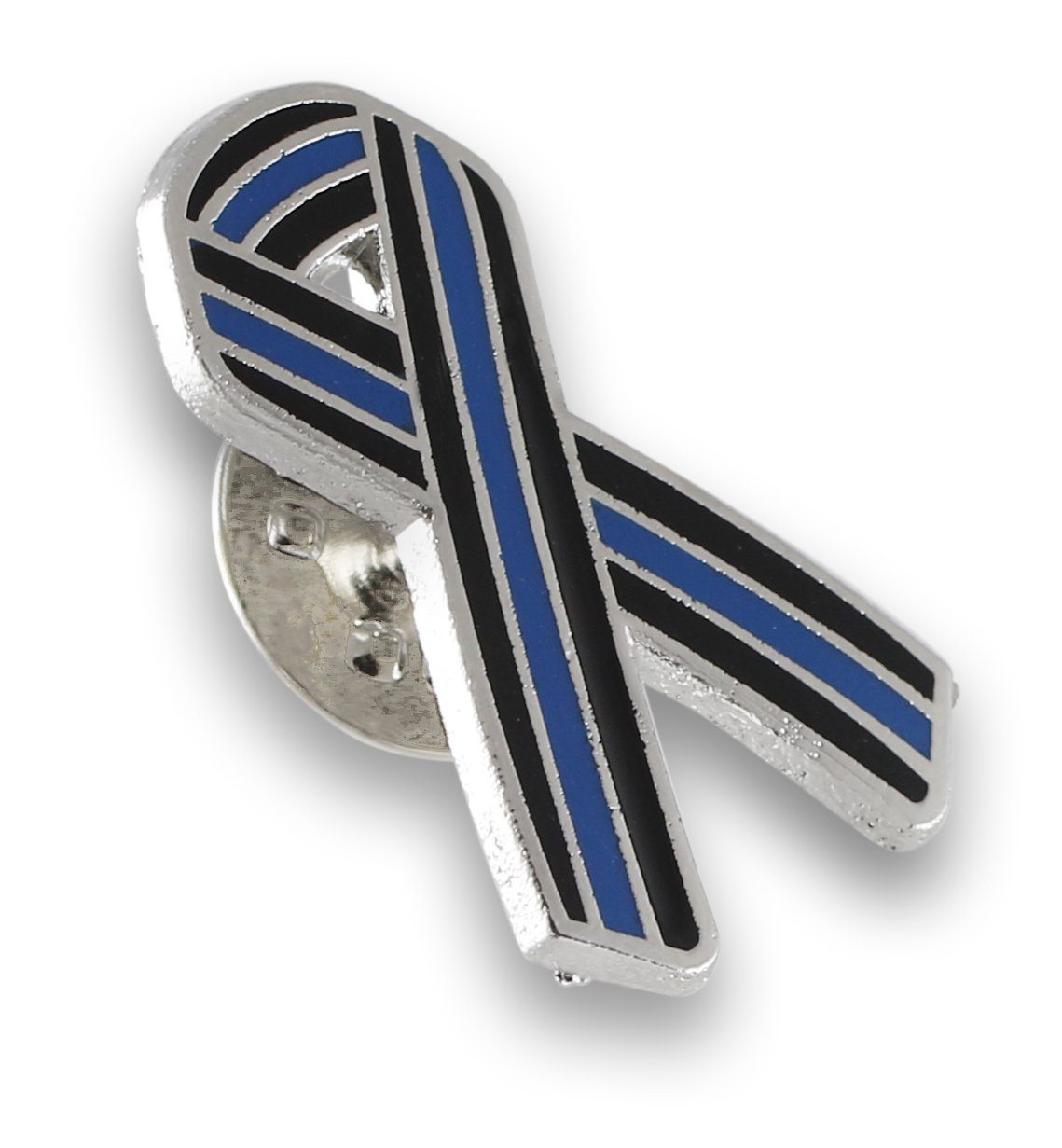 Thin Blue Line Ribbon Police Support Enamel Lapel Pin Pin WizardPins 100 Pins 