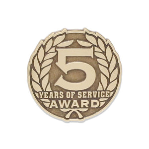 Year of Service Award Diestruck Lapel Pin Pin WizardPins 5 Year Pin 