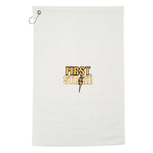 Golf Towel White Embroidery 