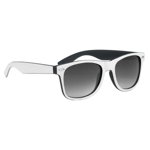 Two-Tone Malibu Sunglasses Sunglasses Hit Promo Black & White Single Color 