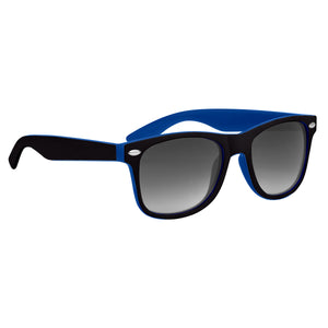 Two-Tone Malibu Sunglasses Sunglasses Hit Promo Blue & Black Single Color 