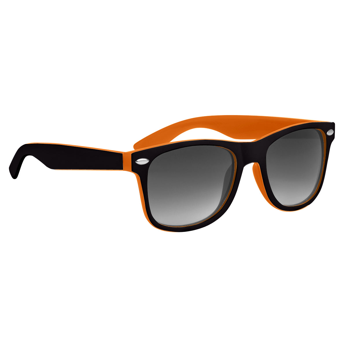 Two-Tone Malibu Sunglasses Sunglasses Hit Promo Orange & Black Single Color 