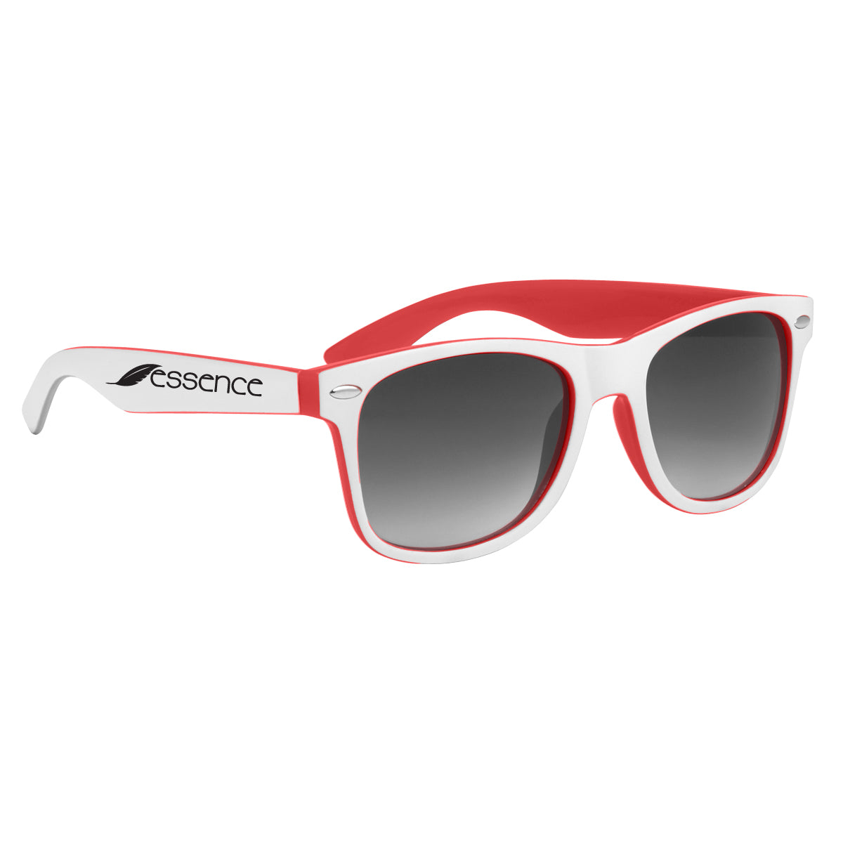 Two-Tone Malibu Sunglasses Sunglasses Hit Promo Red & White Single Color 