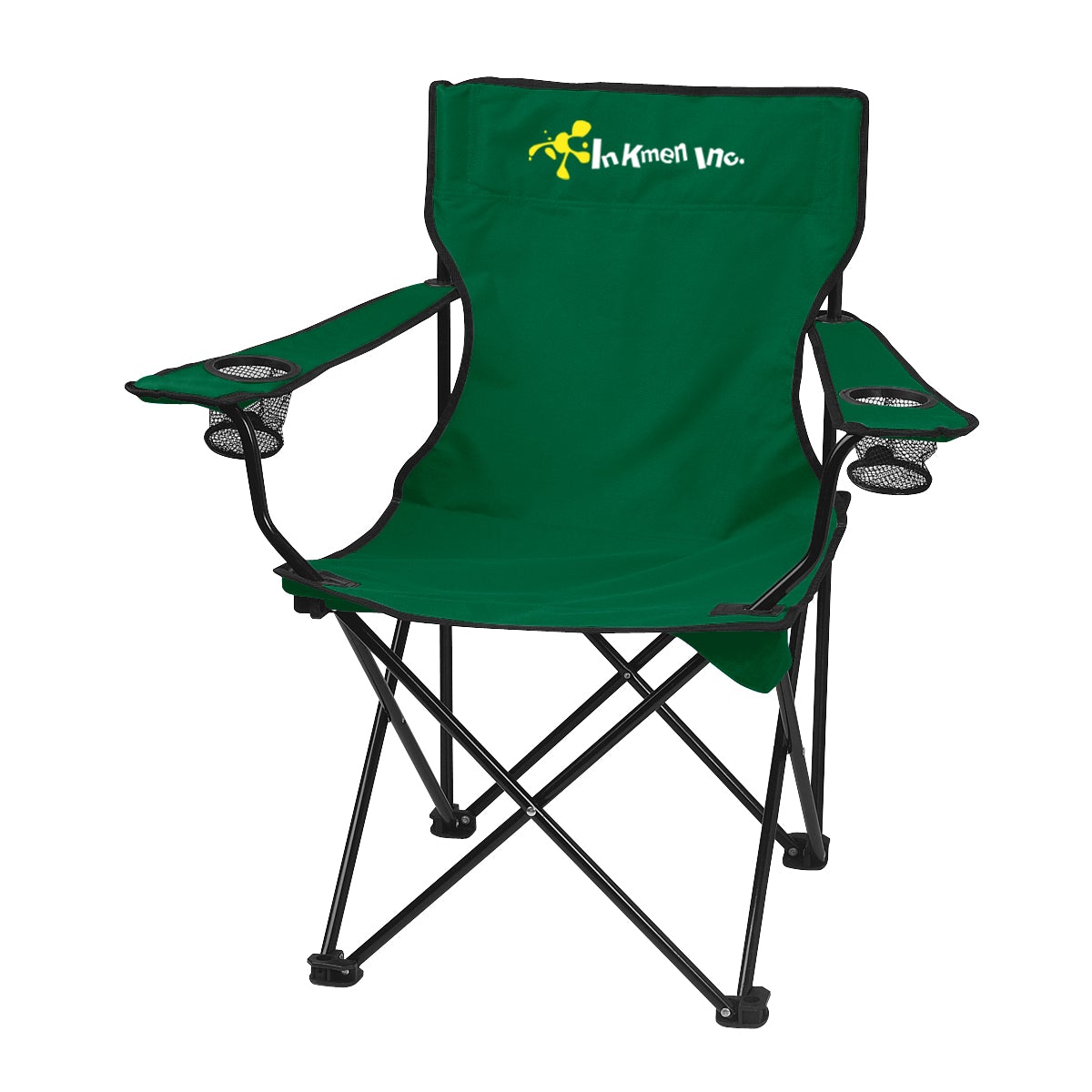 Folding Chair with Carrying Bag Chairs Hit Promo Hunter Green Single Color 