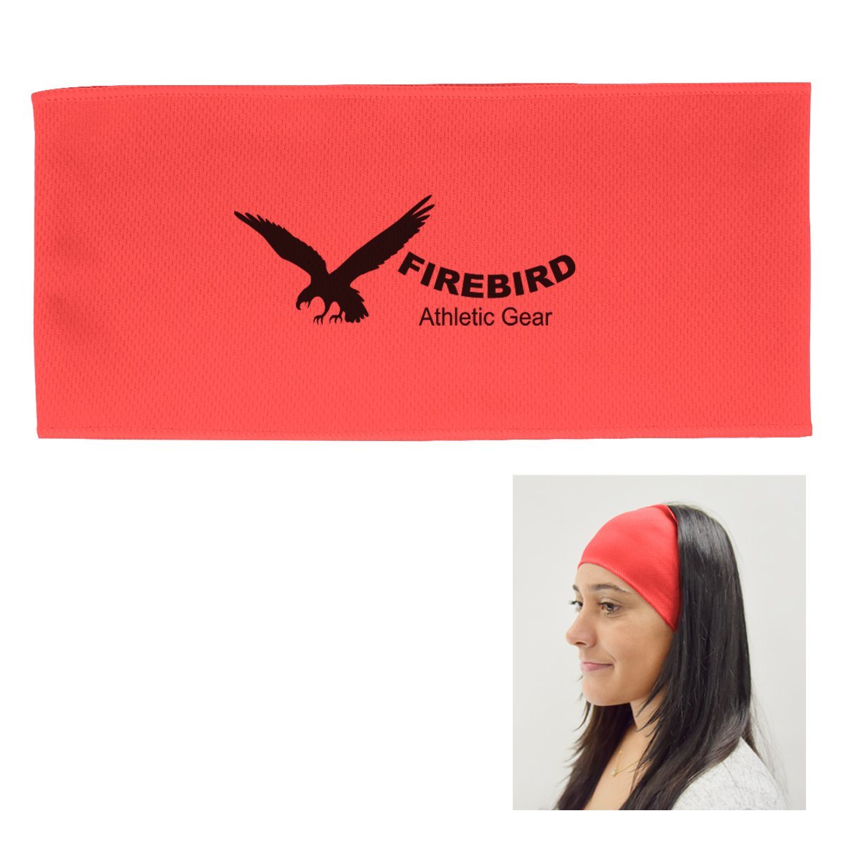 Cooling Headband Red Single Color 