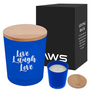 AWS Bamboo Soy Candle Blue Single Color 