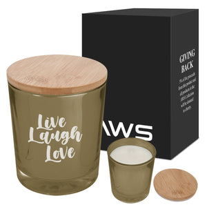 AWS Bamboo Soy Candle Gold Single Color 