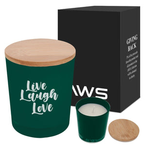 AWS Bamboo Soy Candle Forest Green Single Color 