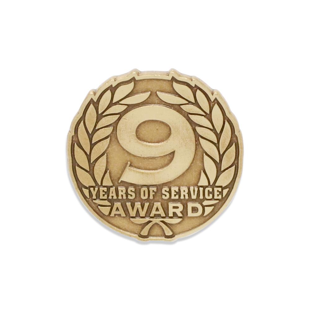 Year of Service Award Diestruck Lapel Pin Pin WizardPins 9 Year Pin 