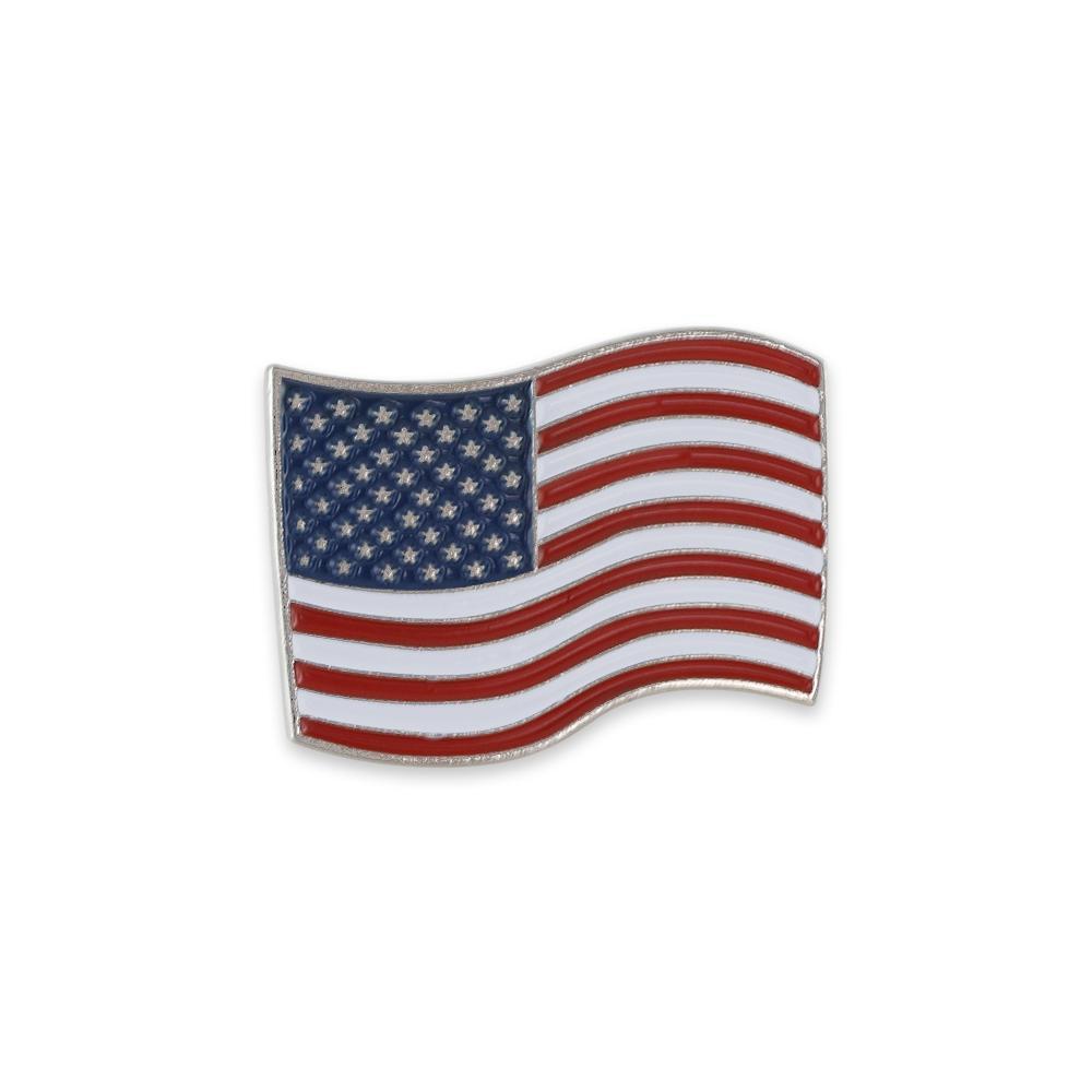 American Flag USA Emoji Enamel Lapel Pin Pin WizardPins 1 Pin 