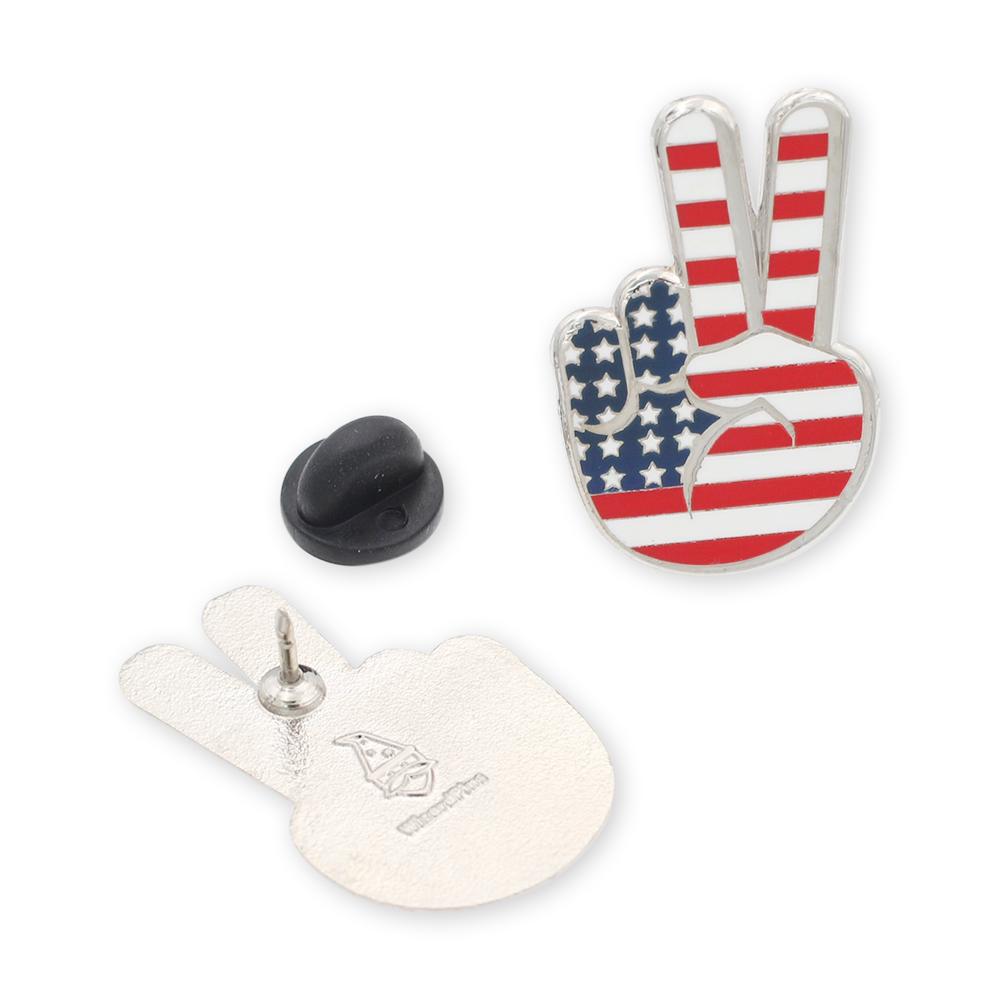 American Flag Peace Sign Lapel Pins: Order High-Quality Enamel Pins ...
