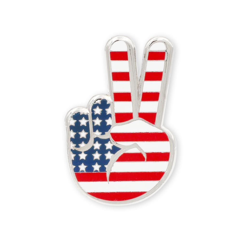 American Flag Peace Symbol Enamel Lapel Pin Pin WizardPins 5 Pins 