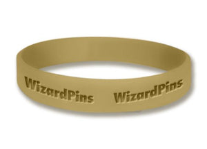 Custom Debossed Wristband Antique Gold 1 inch (Extra Wide) 