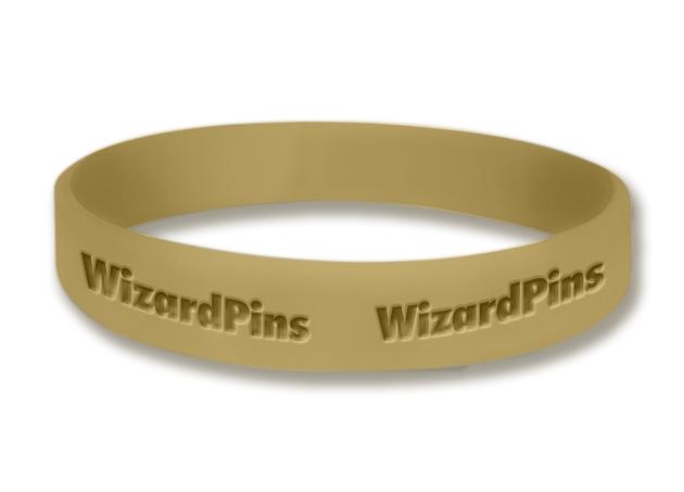 Custom Debossed Wristband Antique Gold 0.5 inch (Most Popular) 