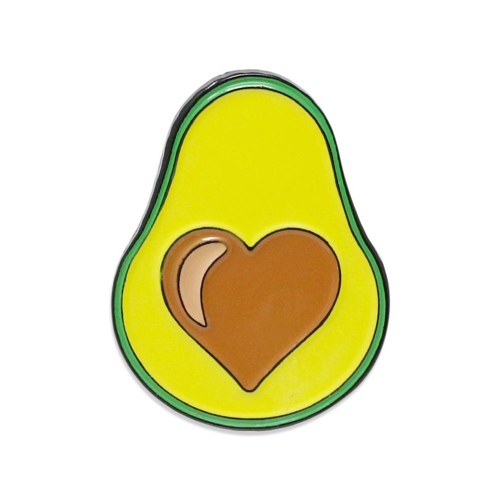 Avocado Heart Classic Enamel Pin Pin WizardPins 1 Pin 