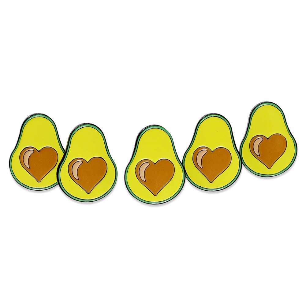 Avocado Heart Classic Enamel Pin Pin WizardPins 5 Pins 