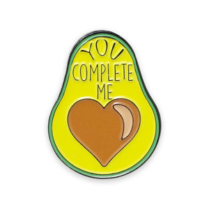Avocado Heart "You Complete Me" Enamel Pin Pin WizardPins 1 Pin 