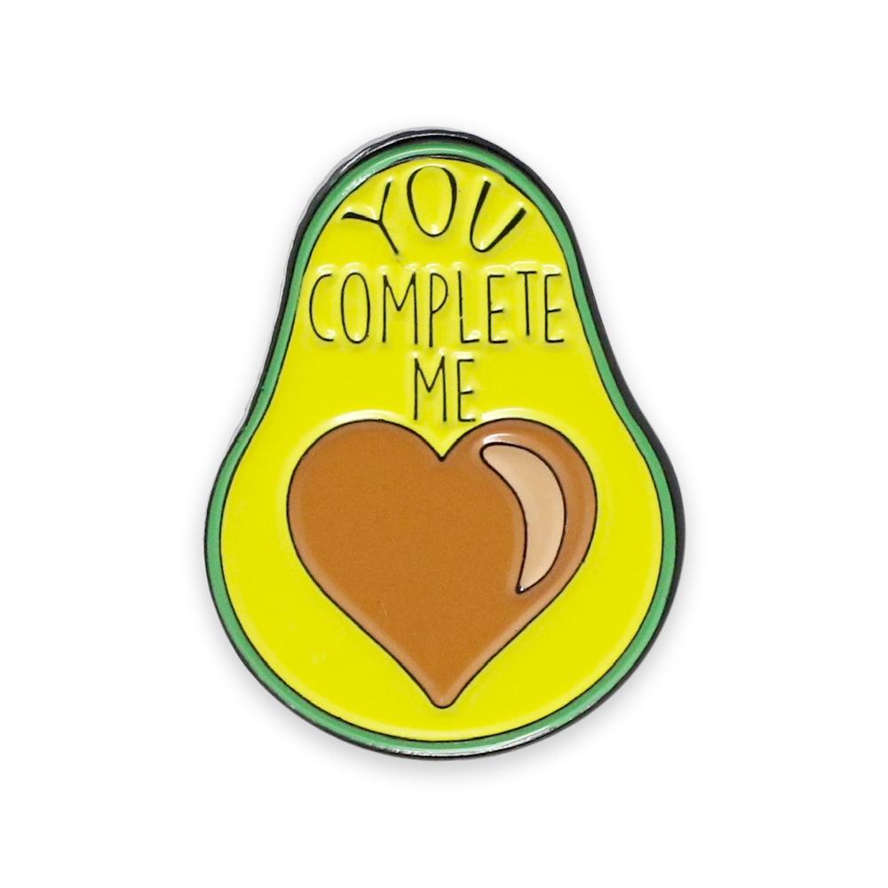 Avocado Heart "You Complete Me" Enamel Pin Pin WizardPins 25 Pins 