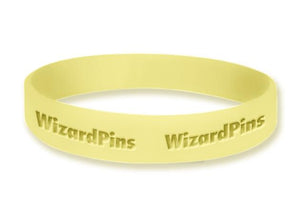 Custom Debossed Wristband Banana Cream 1 inch (Extra Wide) 