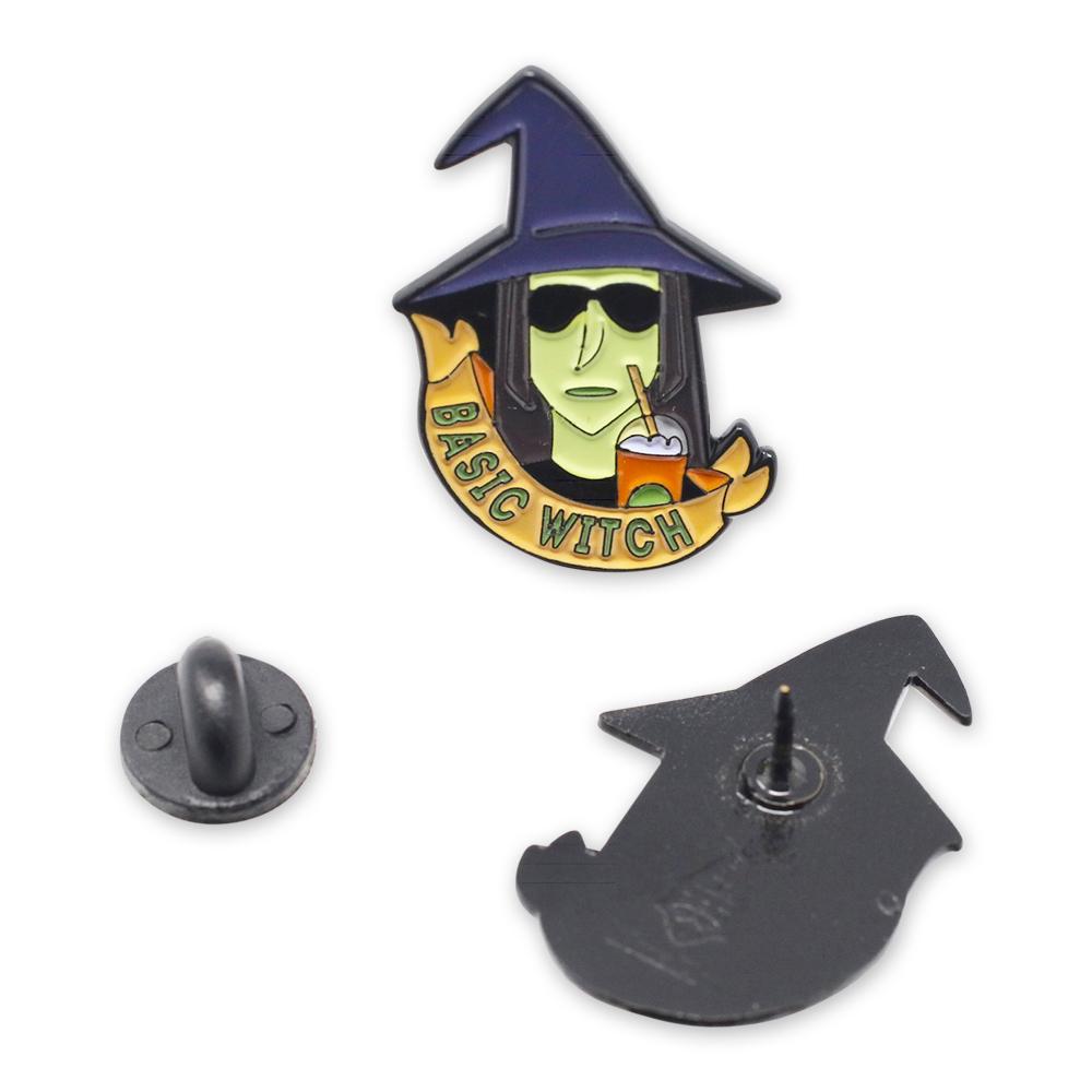 Basic Witch Pumpkin Spice Latte Halloween Enamel Pin Pin WizardPins 5 Pins 