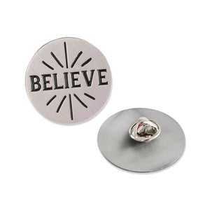 Believe Silver Enamel Diestruck Lapel Pin Pin WizardPins 5 Pins 