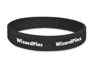Custom Printed Wristband Black 0.5 (Most Popular)
