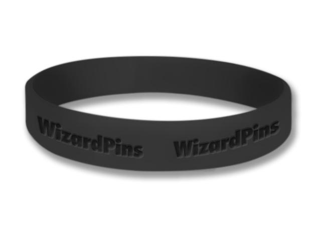 Custom Debossed Wristband Black 0.5 inch (Most Popular) 