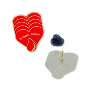 Blood Donor Heart Enamel Pins Pin WizardPins 25 Pins 
