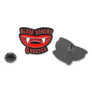 Blood Donors Needed Vampire Teeth Enamel Pin Pin WizardPins 5 Pins 