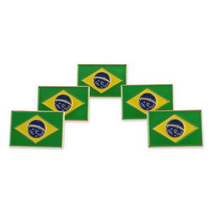 Brazil Flag Enamel Lapel Pin Pin WizardPins 5 Pins 