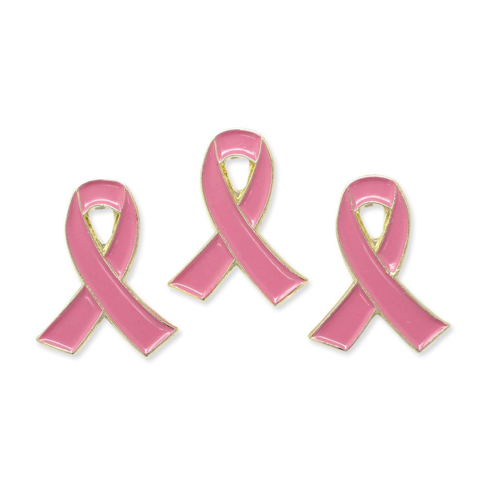 Breast Cancer Awareness Pin Gold Enamel Lapel Pin 2215