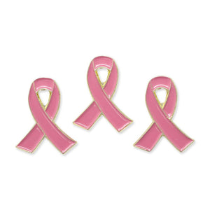 Breast Cancer Awareness Pin Gold Enamel Lapel Pin Pin WizardPins 10 Pins 