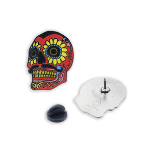 Dia de Los Muertos Calaca Skull Mask Hard Enamel Lapel Pin