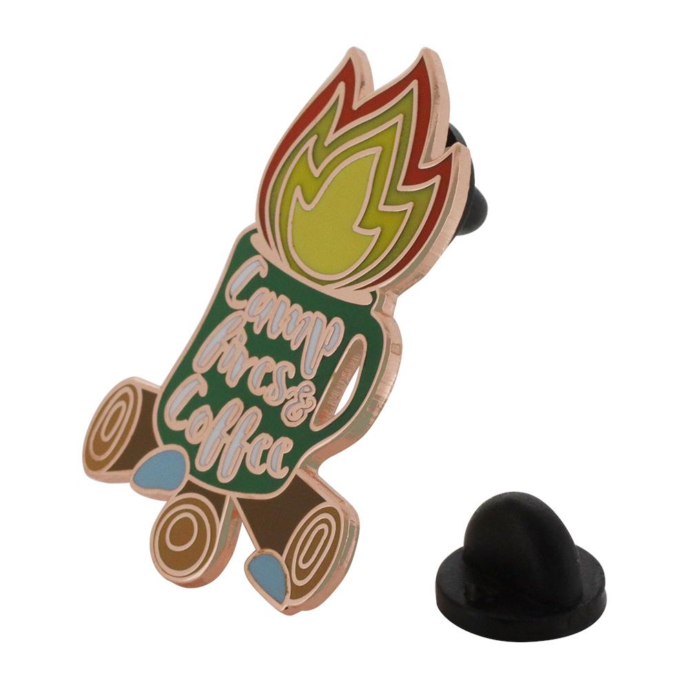 Campfires and Coffee Enamel Pin Pin WizardPins 1 Pin 