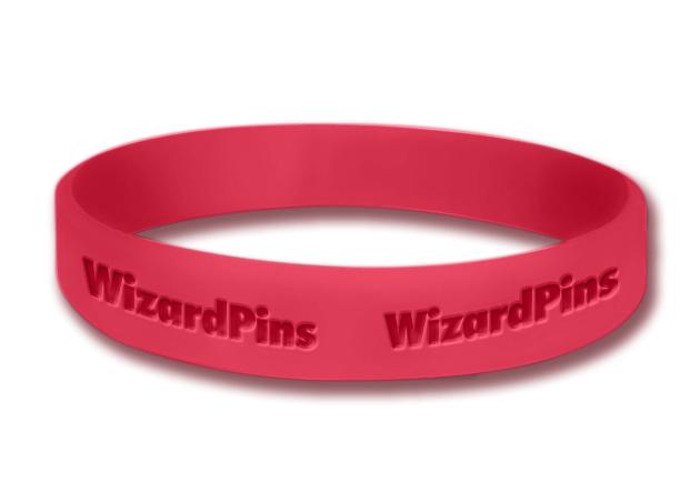 Custom Debossed Wristband Cardinal 1 inch (Extra Wide) 