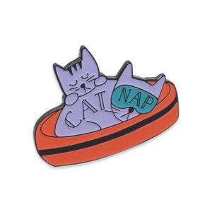 Cat Nap Cute Sleeping Kitten Enamel Pins Pin WizardPins 1 Pin 