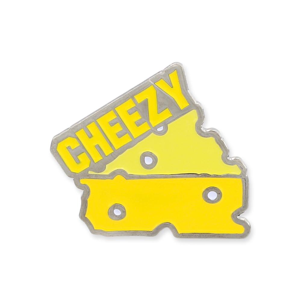 Cheezy Swiss Cheese Slice Enamel Pin Pin WizardPins 1 Pin 