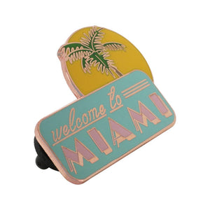 Miami Florida Man Palm Tree Souvenir Pin Pin WizardPins 1 Pin 